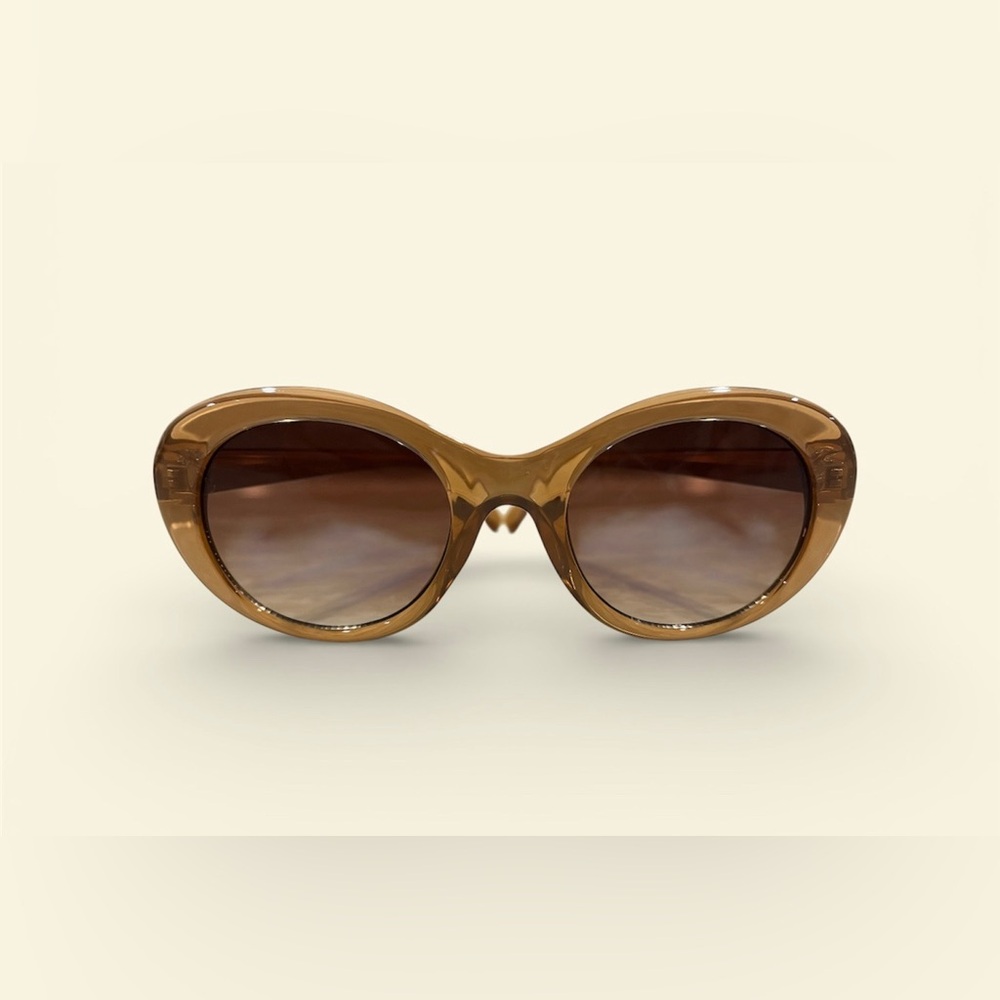 Beeline Caramel Cat-Eye Sunglasses /Chic & Stylish